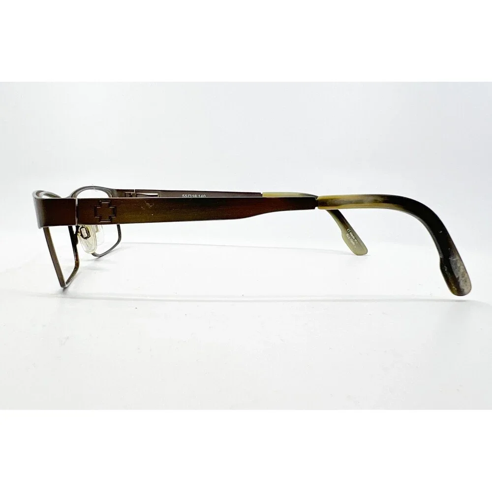 Spy Optic Dane Eyeglasses Mens Brown Rectangular Frame 55-16-140